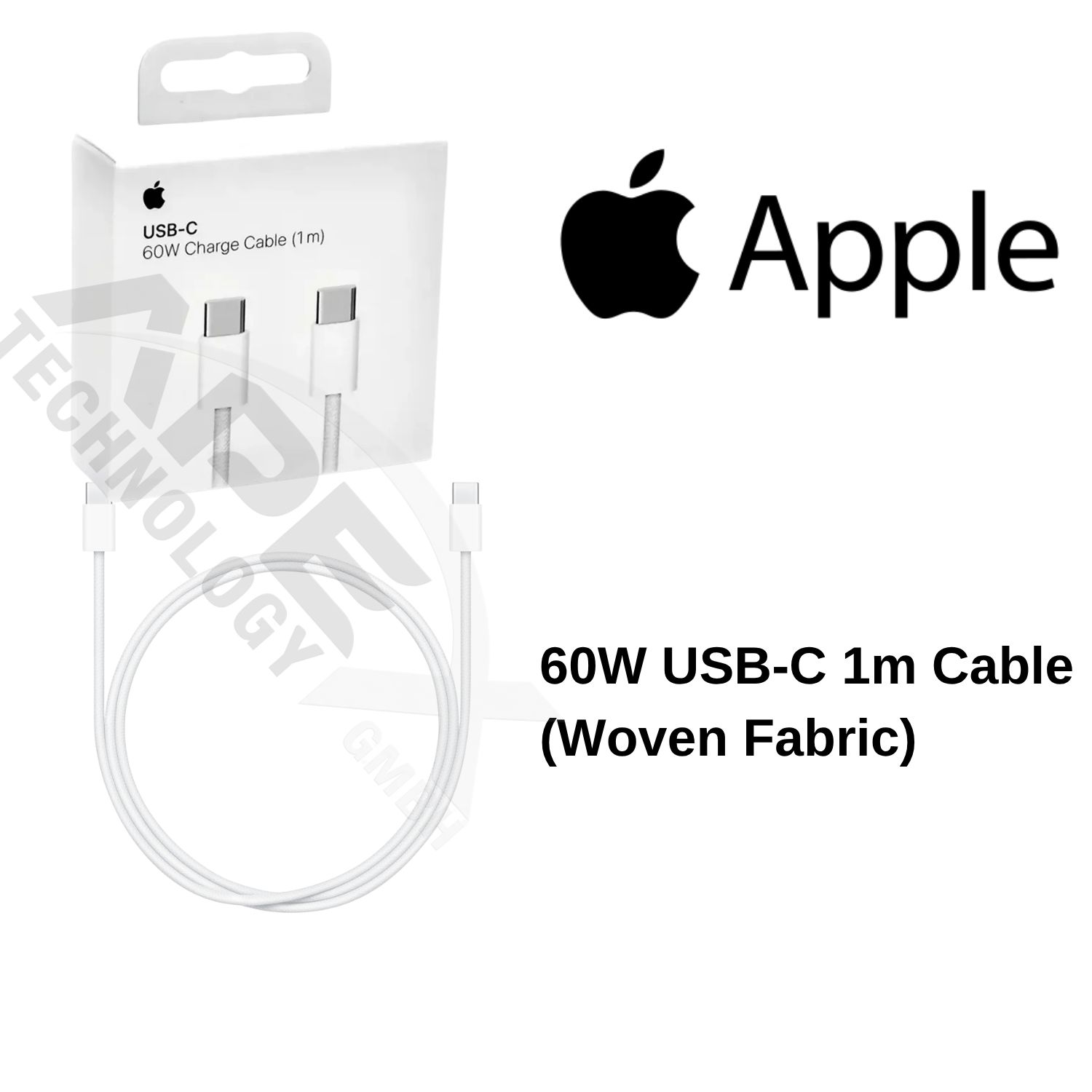 Apple - 60W USB-C 1m Cable (Woven Fabric) (MW493ZM/A / MW493ZM/A